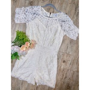 Ivory Lace Romper